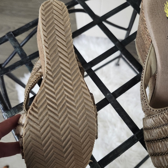 Volatile Tan Woven Wedges - Picture 3 of 4